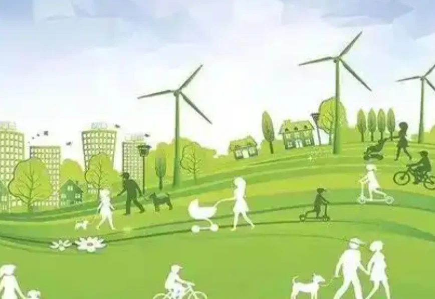 Low carbon industrial operations illustration